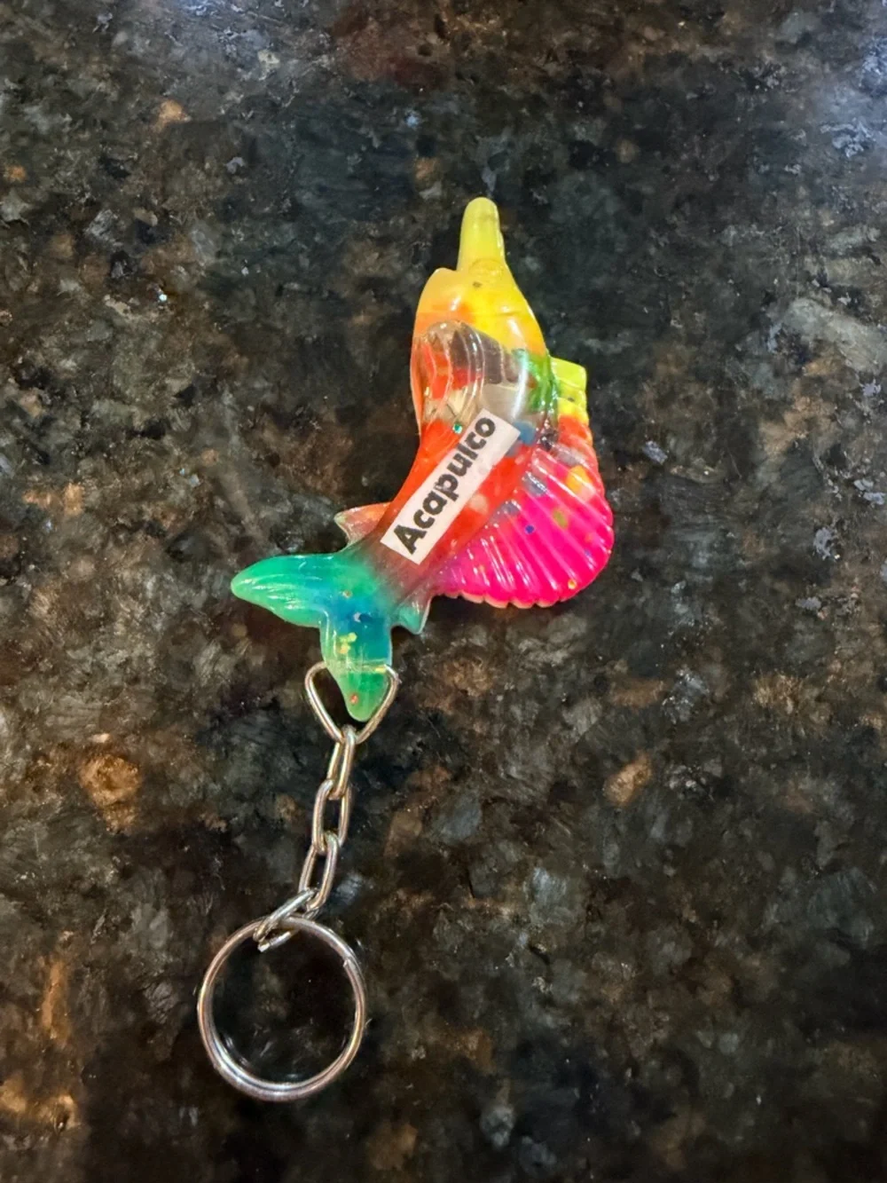 Vintage Acapulco Rainbow Sword Fish Keychain Multicolor KEY CHAIN GUC ❤️